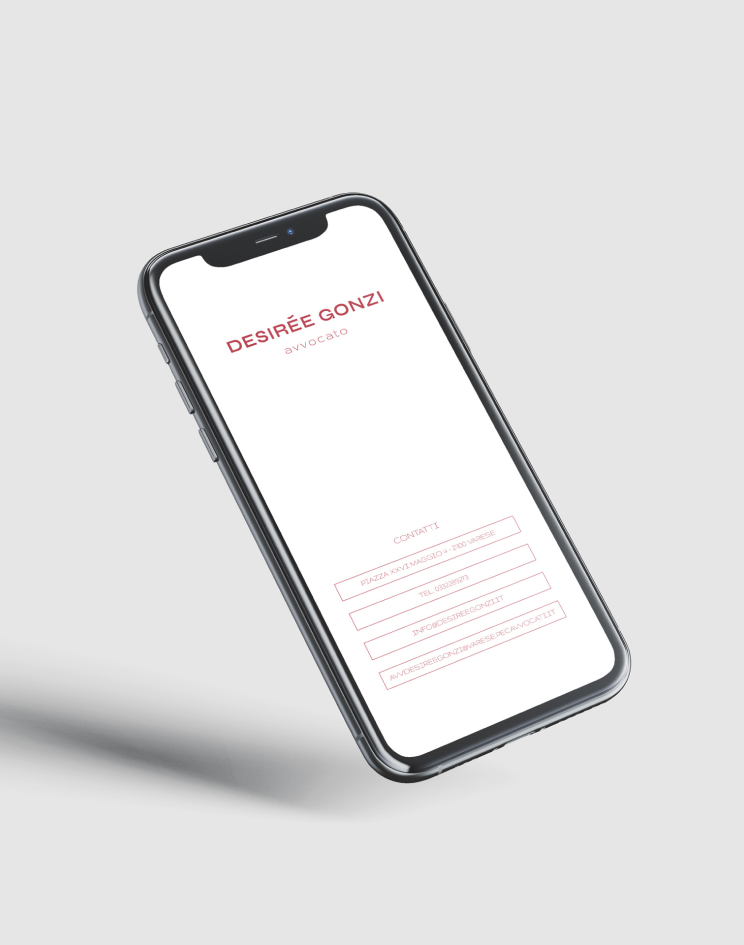 Applicazione del brand per Desirée Gonzi: identità visiva e sito per studio legale