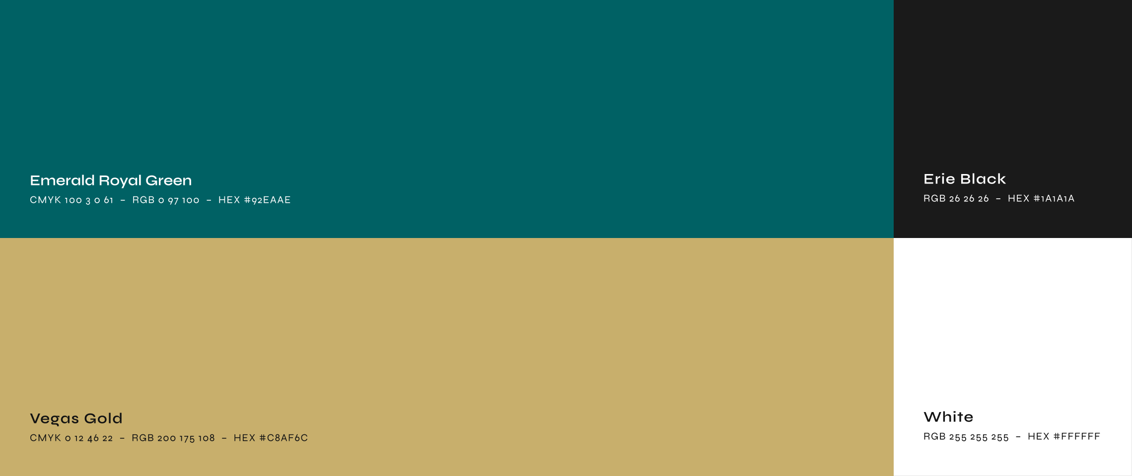 La Corte di Tavignano identity layout with teal, black, and gold colors